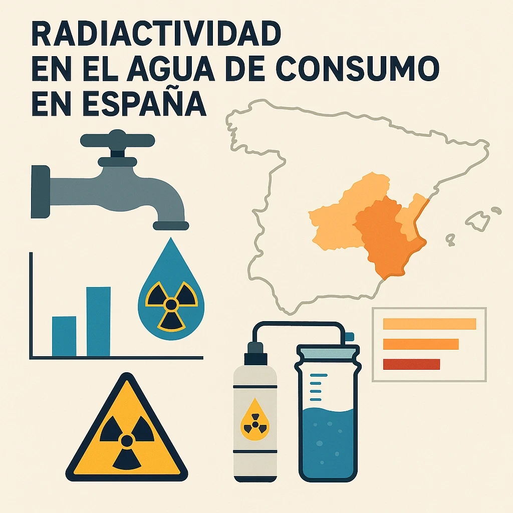 La radiactividad del agua del grifo en España: niveles, zonas y cómo se controla